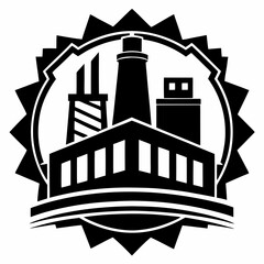 Industry Factory building logo for all company vector 