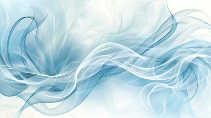 Abstract Blue Waves Background, Flowing Lines and Smooth Shapes, Modern Dynamic Design