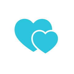 Pure love icon. Isolated on white background. From blue icon set.