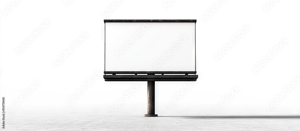 Poster Empty billboard sign on white. with copy space image. Place for adding text or design