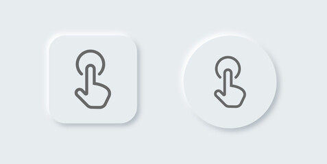 Approved line icon in neomorphic design style. Confirm signs vector illustration.