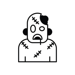Zombie icon vector stock illustration