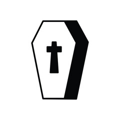 Obraz premium Coffin icon vector stock illustration