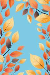 Vector foliage pattern frame