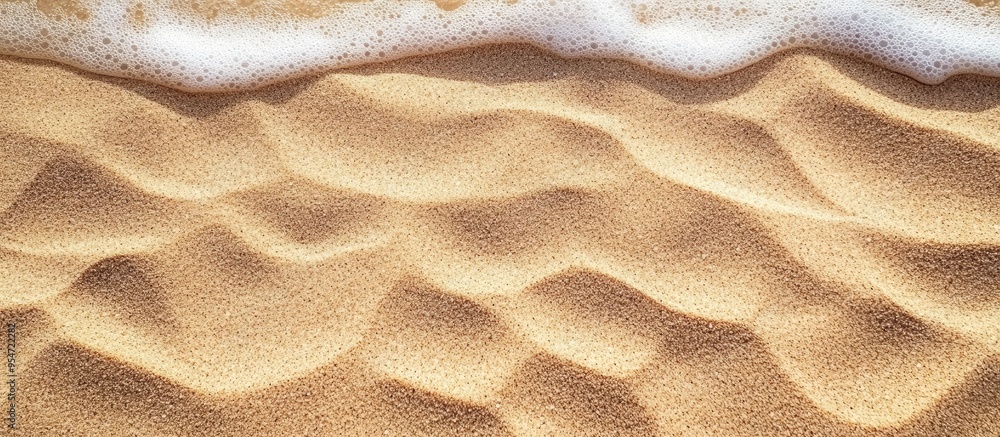 Aufkleber sand textured background on the beach. with copy space image. Place for adding text or design