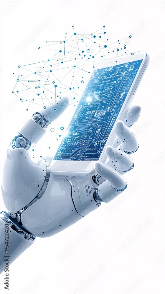 Poster ai-powered chatbot interacting with users on a website, conversational design interface, smart tech 