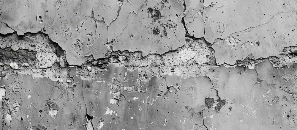 Aufkleber Grunge style Close up image of a concrete texture detail The aged gray and dark cement background features a pattern of scattered cement in natural color. with copy space image