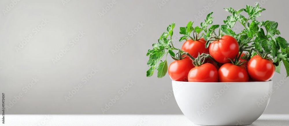 Aufkleber Ornamental Krismil tomatoes in the pot. with copy space image. Place for adding text or design