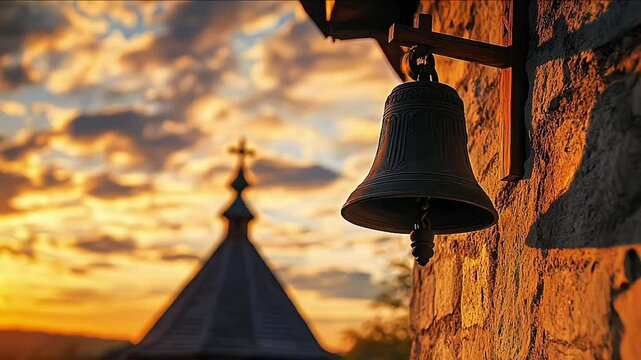 bell tower featuring a bell from a rural church
