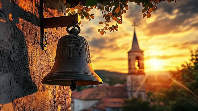 bell tower featuring a bell from a rural church