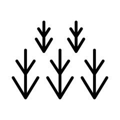 Obraz premium Grass icon in thin line style vector illustration graphic design