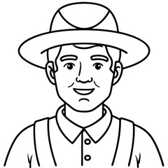 cartoon vector illustration of farmer