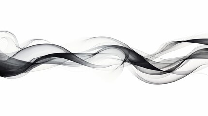 Obraz premium Abstract Black And White Wave. Modern Background With Wavy Lines For Banner, Flyer, Brochure.