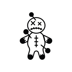 Creepy Doll icon vector stock illustration