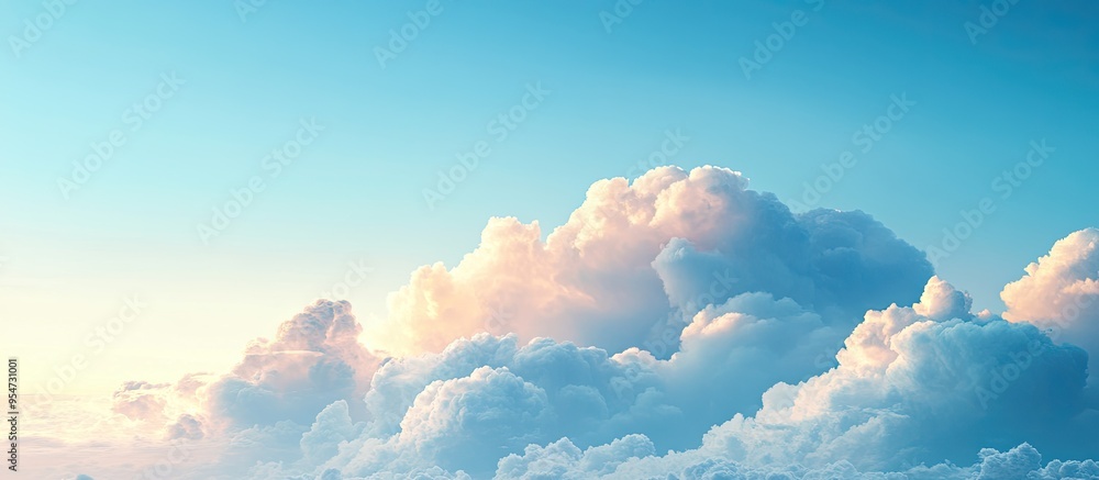 Fototapete limitless sky filled with clouds. with copy space image. place for adding text or design