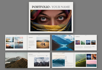 Horizontal Portfolio Layout - Powered by Adobe