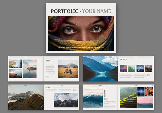 Horizontal Portfolio Layout