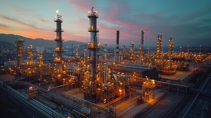 Fototapeta premium an oil refinery