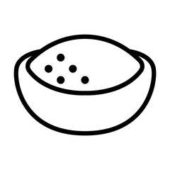 Salt icon in thin line style vector illustration graphic design