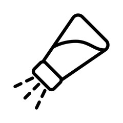Salt shaker icon in thin line style vector illustration graphic design