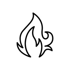 Fire icon in thin line style vector illustration graphic design