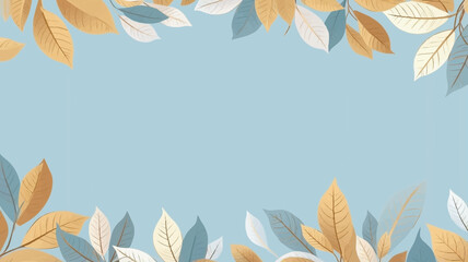 Vector foliage pattern frame