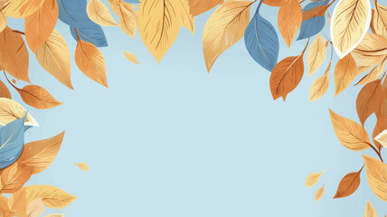 Vector foliage pattern frame