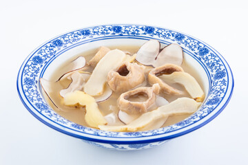 Chinese health soup - Polygonatum odoratum, sea coconut slices and pork tripe soup