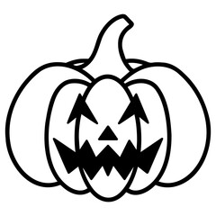 Halloween Jack O Lantern Pumpkin Isolated On White