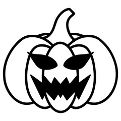 Halloween Jack O Lantern Pumpkin Isolated On White