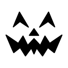 Jack O Lantern Scary Halloween Face Isolated On White © Cute Clipart Things
