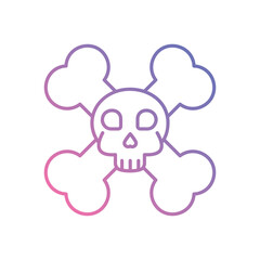 Skull icon vector stock illustration