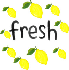 Adobe Illustrator Artwork Lemon Flower clipart Illustration Pattern and Design with isolated white background