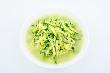 A dish of home-cooked fried pumpkin shreds