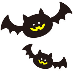 加工ok　ねこ素材No.272 Halloween_コウモリ