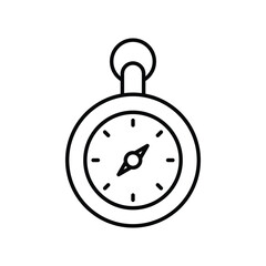 compass line icon with white background vector stock illustration