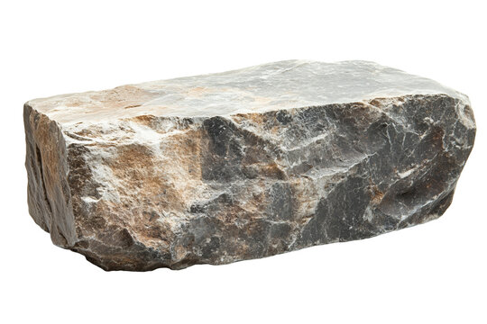 Stone Block with transparent background. Rectangular Stone block. Cut-out Stone Block. Isolated