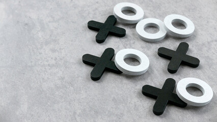 Wooden Tic Tac Toe Game on a Table: Classic Strategy and Fun for All Ages