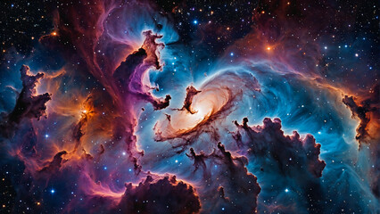 A mesmerizing space scene with colorful nebula clouds and sparkling stars
AI-generated using CyberRealistic XL, CreativeML Open RAIL++-M Addendum license.