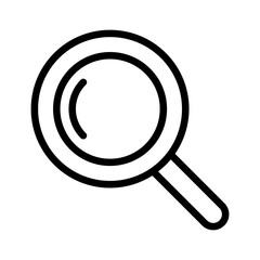 Magnifying glass icon in thin line style vector illustration graphic design
