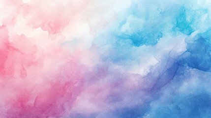 Fototapeta premium Abstract watercolor background with pink, blue, and purple hues.