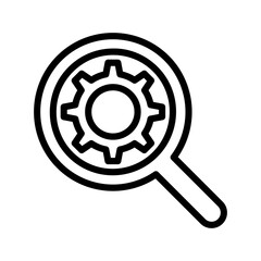 Research & Technology icon in thin line style vector illustration graphic design
