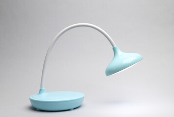Table flexible wireless led lamp on a gray background