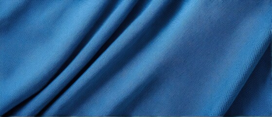 Fototapeta premium Cloth folds blue satin fabric silk background