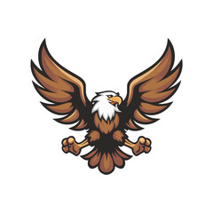 Obraz premium eagle flying design illustration logo icon
