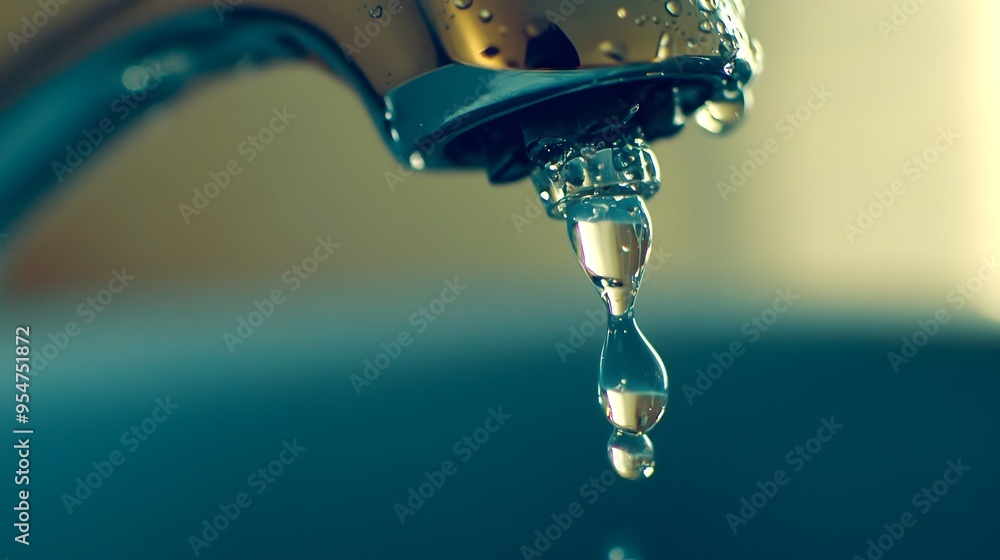 Poster mesmerizing closeup image showcasing the delicate beauty of water droplets gently clinging to the me