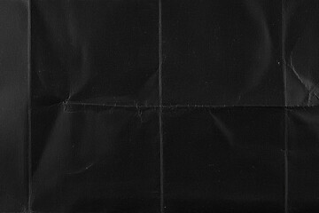 Black Folded Paper Texture, Black Paper with Deep Folds, Textured Black Folded Surface, Dark Folded Paper Texture for Background