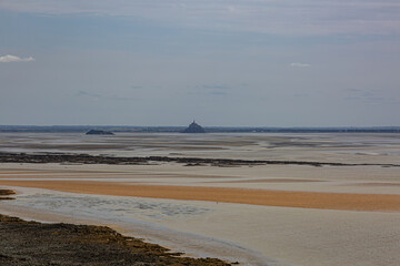 La baie du Mont-Saint-Michel depuis la cabane Vauban de Carolles, Manche, Cotentin, france