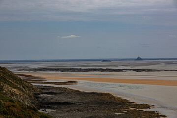 La baie du Mont-Saint-Michel depuis la cabane Vauban de Carolles, Manche, Cotentin, france