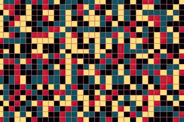 Fototapeta premium Three Dimensional Abstract Retro Background Design with Pixelated Grid Texture